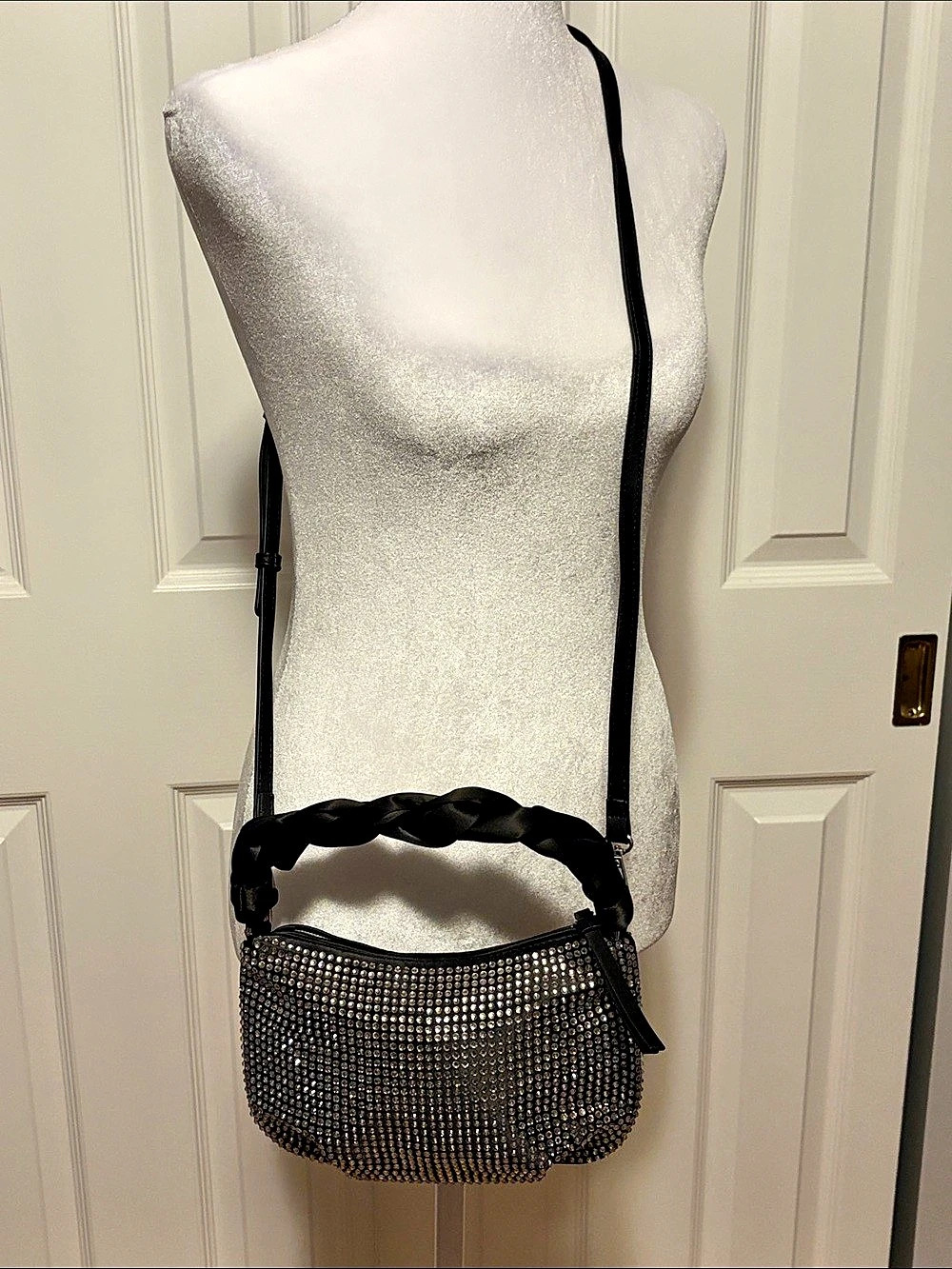 ZARA Studded Bag in Black & Silver